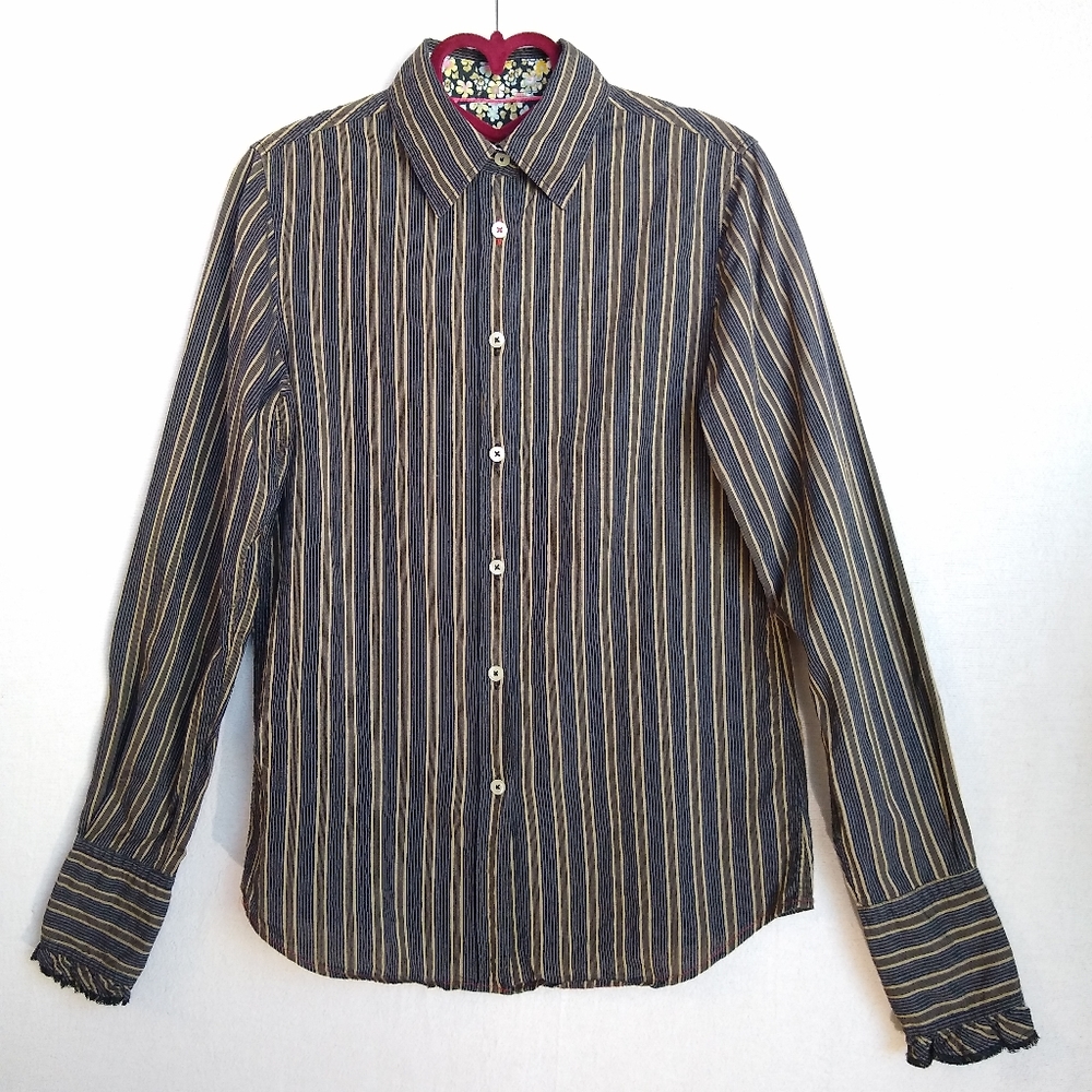 7 For All Mankind Pinstripe Button Up Shirt